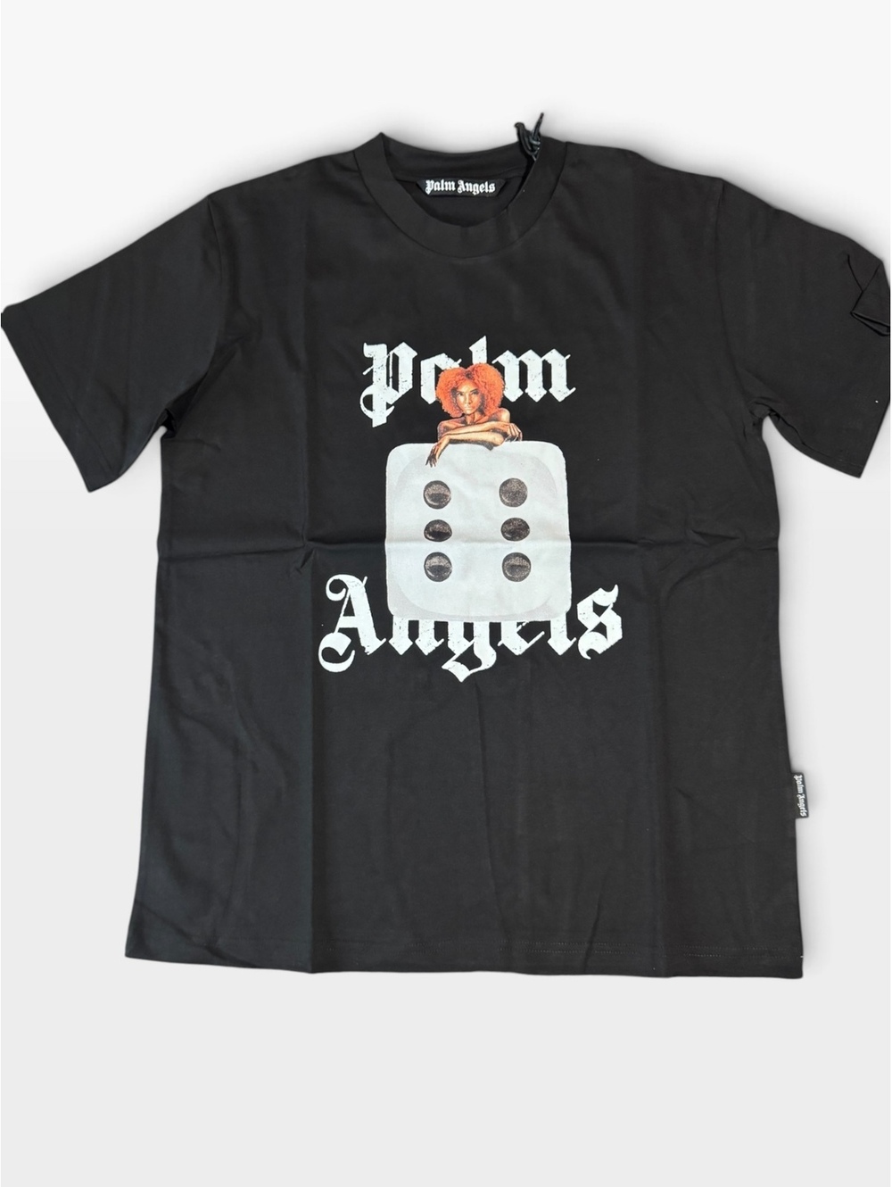 Palm Angels black dice graphic T-shirt